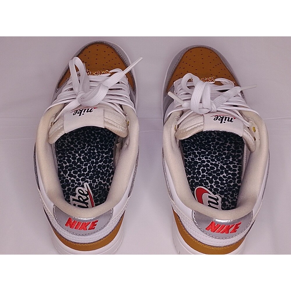 Nike Dunk Low SE "Heirloom" Silver Gold Metalic - Picture 9 of 16